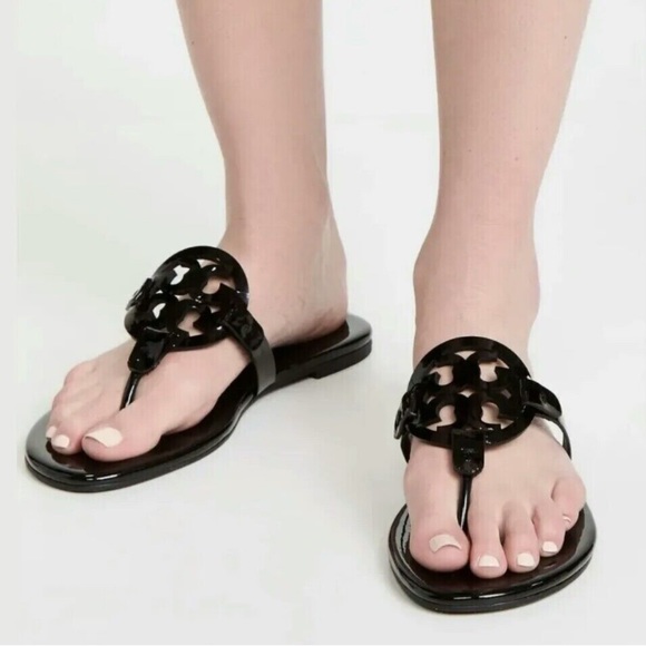 Tory Burch Shoes - Tory Burch Miller Black soft sandal patent leather Size  8 gently used